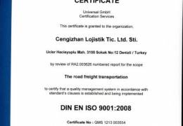 QUALITY MANAGEMENT SYSTEM CERTIFICATE